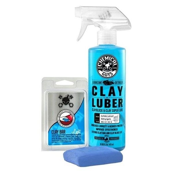 Chemical Guys Chemical Guys CHGCLY-109 Light Duty Clay Bar & Luber Synthetic Lubricant Kit CHGCLY_109